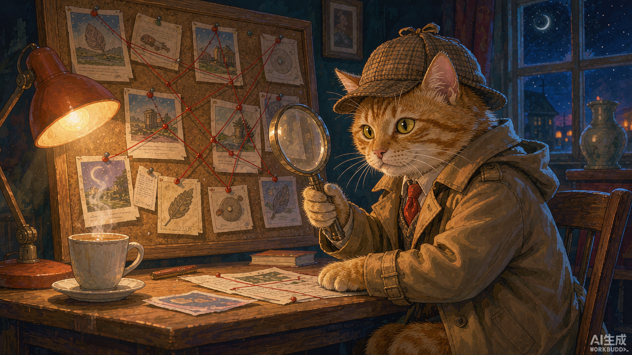 橘猫侦探的线索板