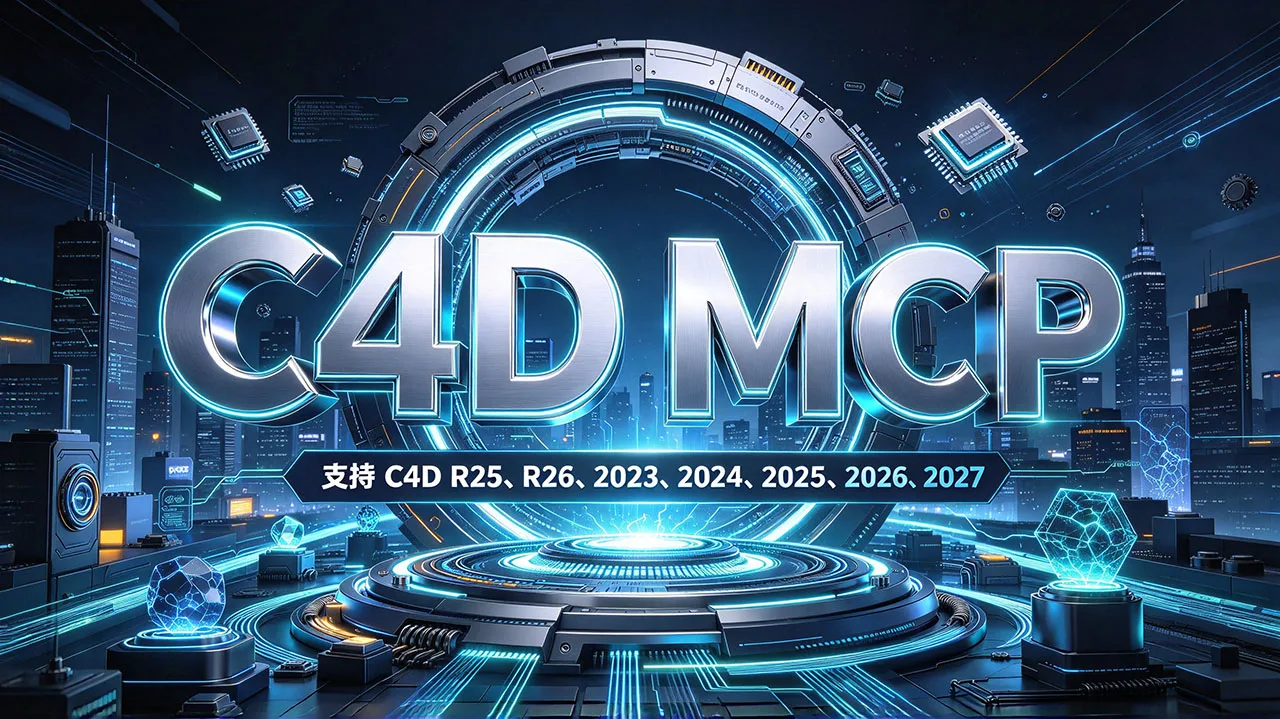 C4D MCP 插件｜打通 AI 与 C4D，全版本兼容 R25~2027